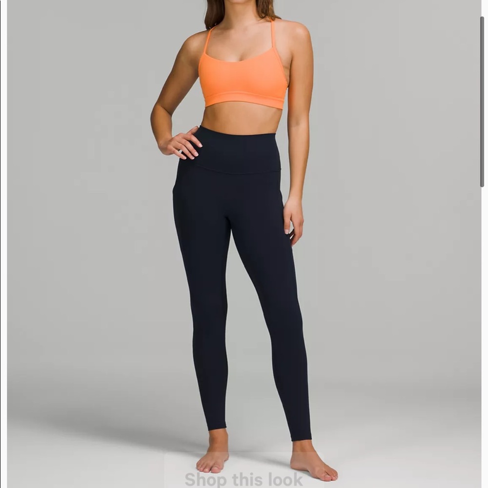 Lululemon high-rise full length pants w/ pockets navy 6